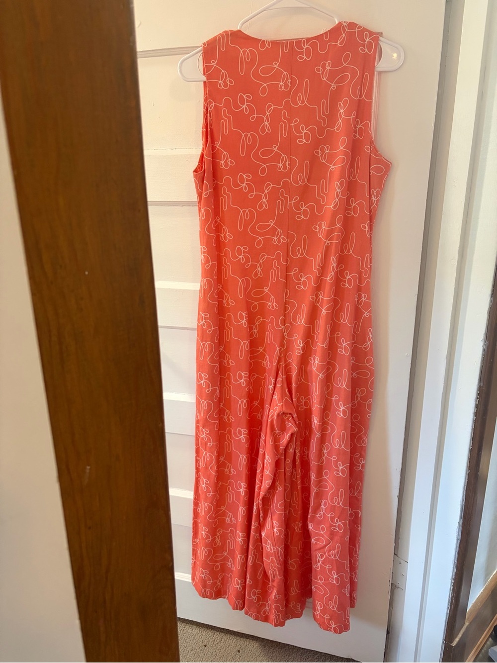 SPANNER Coral Sleeveless V-Neck Printed Jumpsuit with pockets - Picture 2 of 7